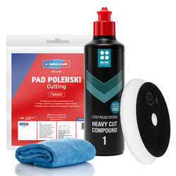 Pasta Polerska Agresywna Helios Heavy Cut 250ml Pad Polerski Twardy Szmatka