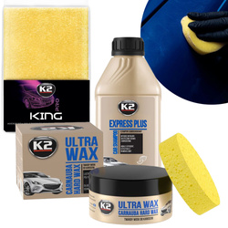 Zestaw Do Detailingu K2: Ultra Wax, Express Plus, King Mikrofibra 40x60