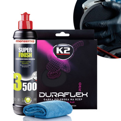 Pasta Polerska do Lakieru Menzerna 3500 Pad Polerski K2 Miękki Mikrofibra