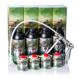 RANAL TANK - URETAN 2K CZARNY 4 szt +PISTOLET