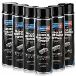 6x Środek do Konserwacji Podwozia Spray Powłoka Ochronna 500ml e-lakiernik