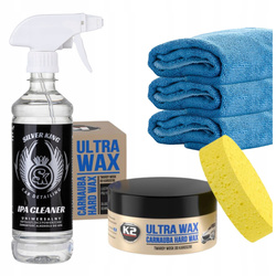 Zestaw do Pielęgnacji Lakieru K2: Wosk Samochodwy Ultra Wax + IPA Cleaner