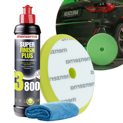 Pasta Polerska Menzerna 3800 + Gąbka Pad Polerski Miękki + Mikrofibra