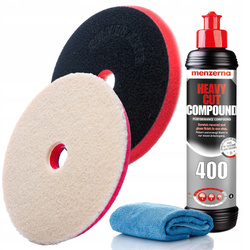 Pasta Polerska Menzerna HCC 400 + Pad Polerski Futro SK + Mikrofibra