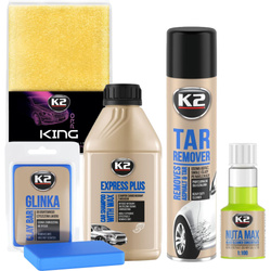 Zestaw Do Pielęgnacji Auta K2: Glinka, Nuta, Tar Remover, King, Express