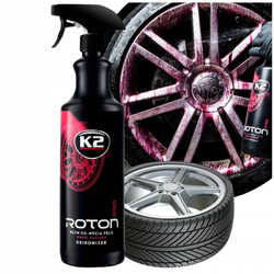 Płyn do Mycia Czyszczenia Felg Aluminiowych K2 ROTON PRO 1L Czerwona Felga