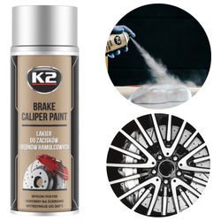 Lakier do Zacisków Hamulcowych i Bębnów K2 BRAKE CALIPER 400ML Srebrny