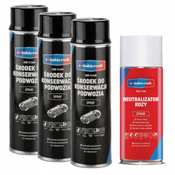 Zestaw do Konserwacji Podwozia Neutralizator Rdzy w spray Wysoka Jakość