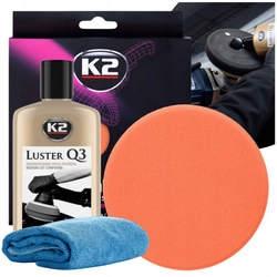 Zestaw Polerski K2: Średniościerna Gąbka DURAFLEX 150mm + Pasta LUSTER Q3