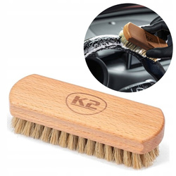 Szczotka Do Czyszczenia Skóry K2 AURON SOFT Miękka z Naturalnym Włosiem