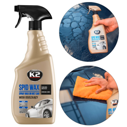 Wosk Osuszający Syntetyczny Samochodowy w Płynie na Mokro K2 SPID WAX 750ml