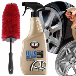 Zestaw do Mycia Felg i Kołpaków K2 FELIX + Szczotka Silver King Falcon