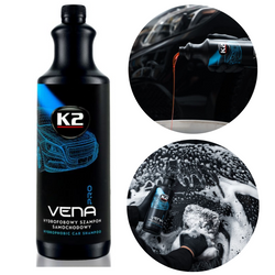 Hydrofobowy Szampon Samochodowy K2 VENA PRO 1L Koncentrat z Osuszaczem