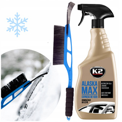 Zestaw do Odmrażania Szyb: K2 ALASKA MAX 700ml + Szczotka K2 CARDOS