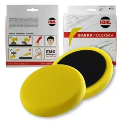 Gąbka HML 150mm rzep żółta – do korekty lakieru