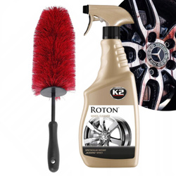 Zestaw do Czyszczenia Felg i Opon K2 Roton + Szczotka Silver King Falcon