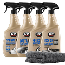 Zestaw Detailingowy K2: Oskar, Spid Wax, Nuta Pro, Felix, Lussy Pro