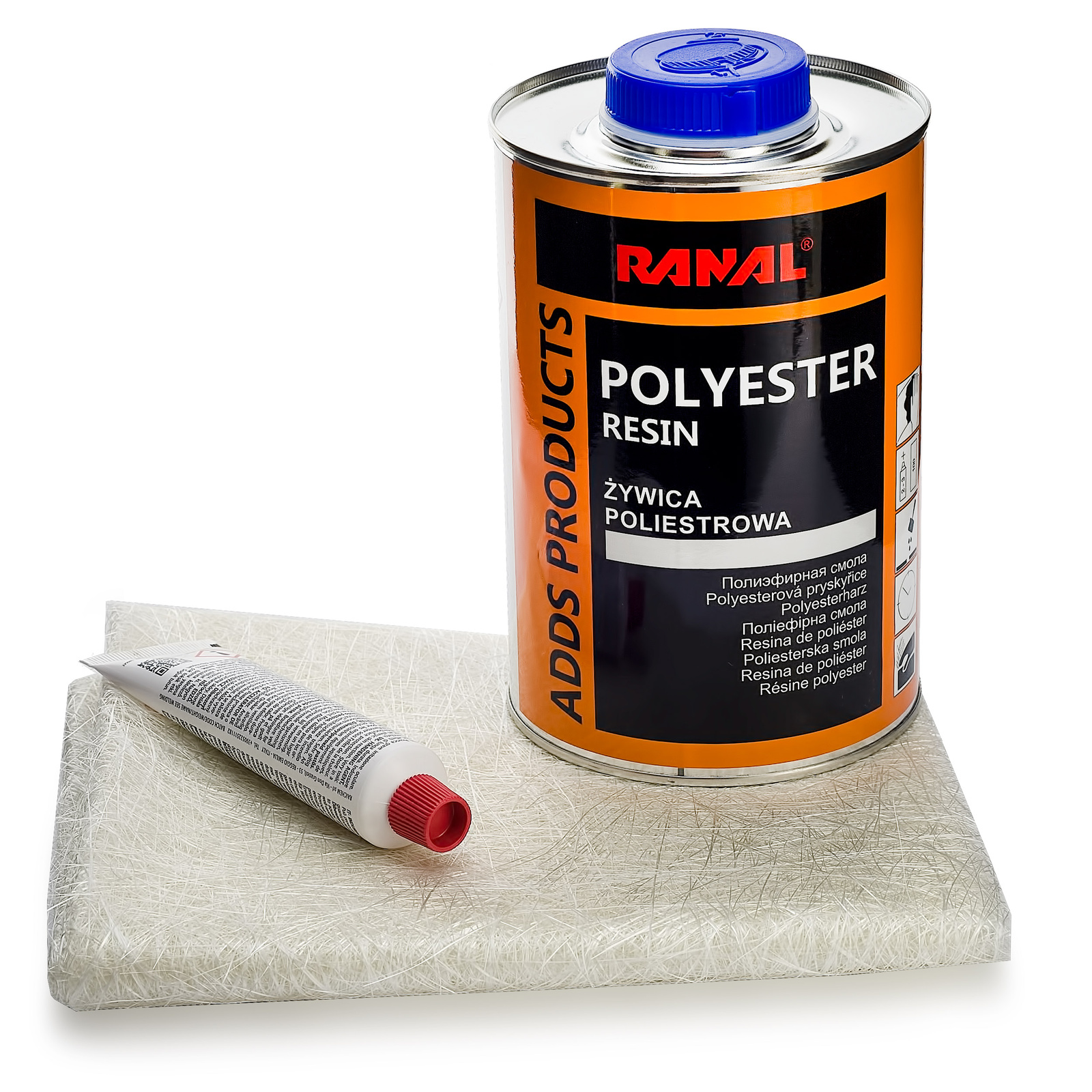 Zestaw Naprawczy Ranal Żywica Poliestrowa 1kg Mata Szklana 0,5m2 Utwardzacz pol_pl_Mata-Szklana-RANAL-150g-m2-0-5-m2-do-Zywicy-Poliestrowej-Naprawa-Karoserii-5011_4