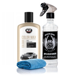 Wosk Koloryzujący Do Samochodu K2 Color Max 250 ml Biały Ipa Mikrofibra