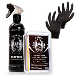 Glinka Do Lakieru Uniwersalna Lubrykant Rękawiczki Zestaw Silver king