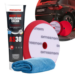 Pasta Polerska Menzerna AS30 + Gąbka Pad Polerski Heavy Cut + Mikrofibra