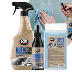 Zestaw Do Mycia Szyby K2 Nuta Niewidzialna Wycieraczka Vizio Mikrofibra