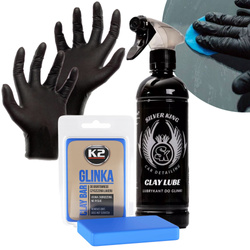 Glinka Do Czyszczenia Lakieru  K2 Lubrykant Silver King Rękawice Nitrylowe