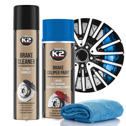 Lakier do Zacisków Hamulcowych Niebieski K2 Caliper 400ML Odtłuszczacz