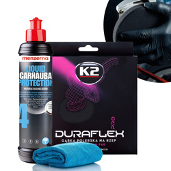 Wosk Menzerna Liquid Carnauba Protection Pad Polerski K2 Miękki Mikrofibra