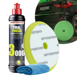 Pasta Polerska Menzerna 3000 + Gąbka Pad Polerski Miękki + Mikrofibra