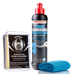 Wosk Carnauba Menzerna Liquid Carnauba Glinka Do Lakieru Silver King Zestaw