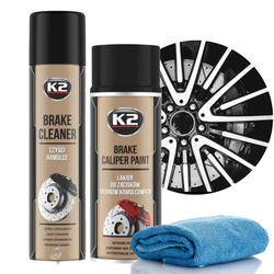 Lakier do Zacisków Hamulcowych Czarny K2 Brake Caliper 400ML + Odtłuszczacz