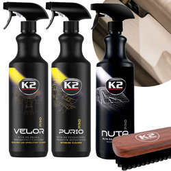 Zestaw Detailingowy K2: Purio Pro, Velor Pro, Nuta Pro, Auron Brush