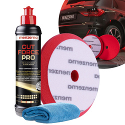Pasta Polerska Menzerna Cut Force Pro + Gąbka Pad Polerski Twardy + Ścierka