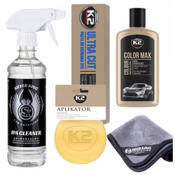 Pasta Polerska Wosk Koloryzujący Czarny Ipa Cleaner Szmatka Aplikator