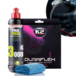 Pasta Polerska do Lakieru Menzerna 3000 Pad Polerski K2 Miękki Mikrofibra