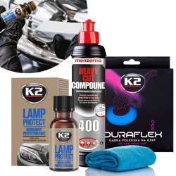 Zestaw Do Renowacji Reflektorów Pasta Menzerna 400 K2 Lamp Protect Pad