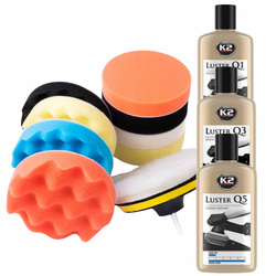 Zestaw Past Polerskich K2 Luster Q1/Q3/Q5+ Pady Polerskie 125mm SILVER KING