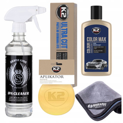 Pasta Polerska Wosk Koloryzujący Granatowy Ipa Cleaner Mikrofibra Aplikator