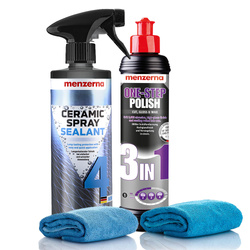 Zestaw Pasta Polerska 3w1 Powłoka Ceramiczna Na Samochód Menzerna