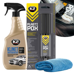 Klej Dwuskładnikowy Do Tworzyw Sztucznych K2 Plastipox Odtłuszczacz Klinet
