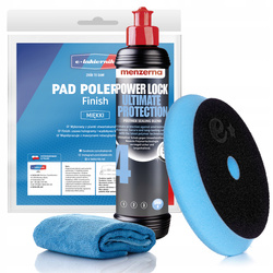Wosk Menzerna Power Lock Protection + Pad Polerski Finish + Mikrofibra