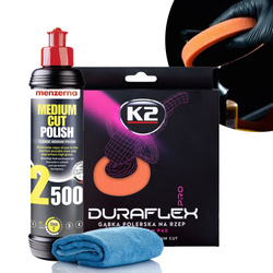 Pasta Polerska do Lakieru Menzerna 2500 Pad K2 Średniościerny Mikrofibra