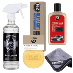 Pasta Polerska Wosk Koloryzujący Czerwony Ipa Cleaner Mikrofibra Aplikator