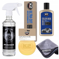 Pasta Polerska Wosk Koloryzujący Niebieski Ipa Cleaner Mikrofibra Aplikator