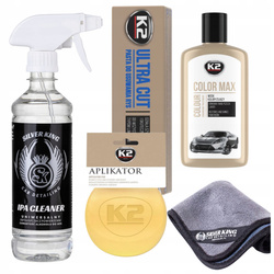 Pasta Polerska Wosk Koloryzujący Biały Ipa Cleaner Mikrofibra Aplikator