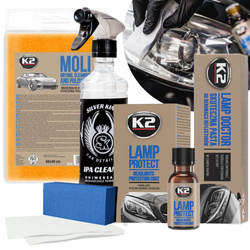 Zestaw Do Renowacji Reflektorów K2 Odtłuszczacz Mikrofibra