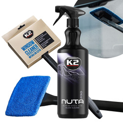 Płyn Do Mycia Szyb K2 Nuta PRO 1L + Myjka z Rączką i Mikrofibrą K2