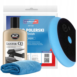 Zestaw Pasta Polerska K2 Luster Q5 Niebieska 250 Pad Polerski Finish Miękki