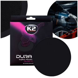 Gąbka Polerska Nabłyszająca Wykończeniowa Czarna K2 Duraflex 150 mm Rzep